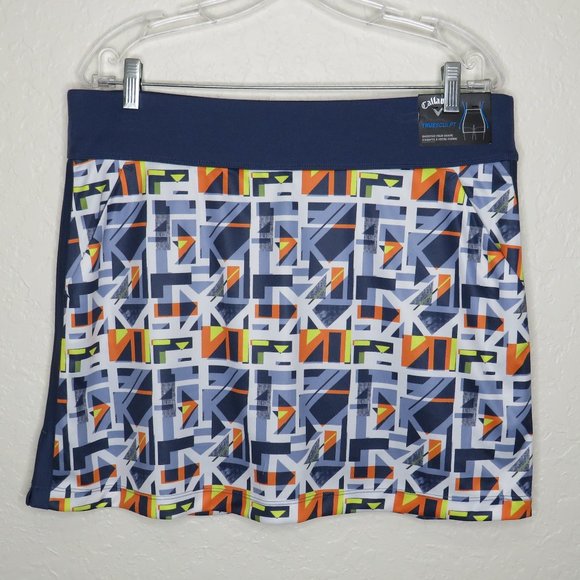 Callaway* Women's Multicolor BOHO Tri-Pocket True Sculpt Golf‎ Skort~ Size Large - Picture 2 of 14